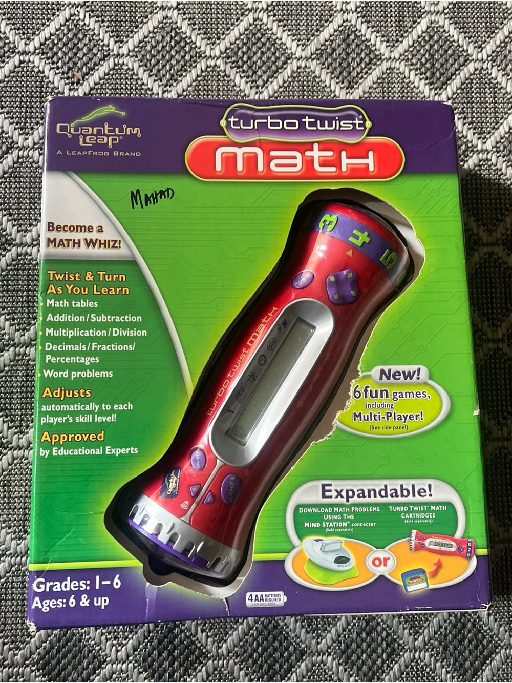 VINTAGE NEW LeapFrog TURBO TWIST MATH Educational Math Toy Learning Game Red